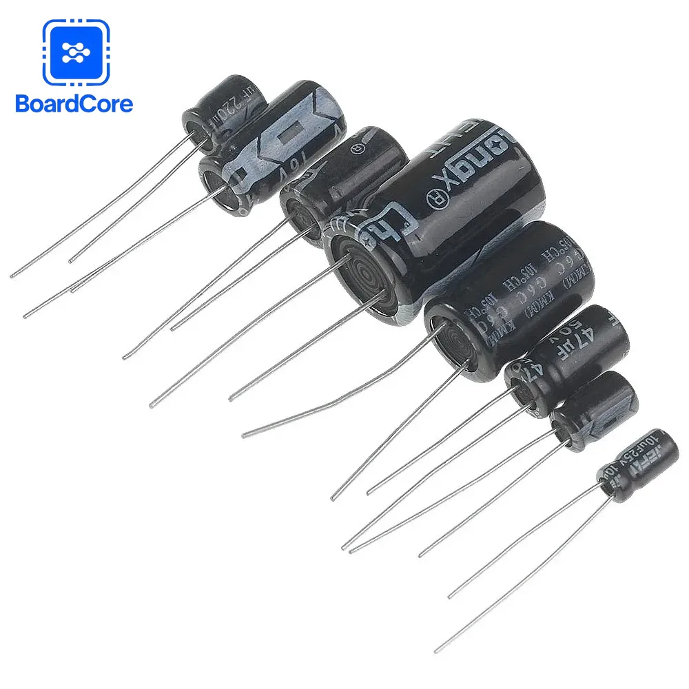 Electronics Repair Hobby - Zestaw 25 wartości kondensatorów elektrolitycznych 125