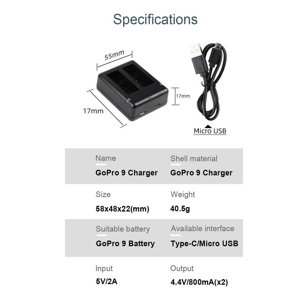 Podwójna ładowarka do baterii  – Gopro Action Camera Hero 11 Black recenzja i cena